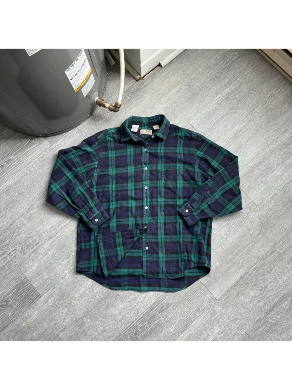 Green / Navy Blue / Purple Vintage 80’s / 90’s L.L. Bean Plaid Flannel / Shirt
